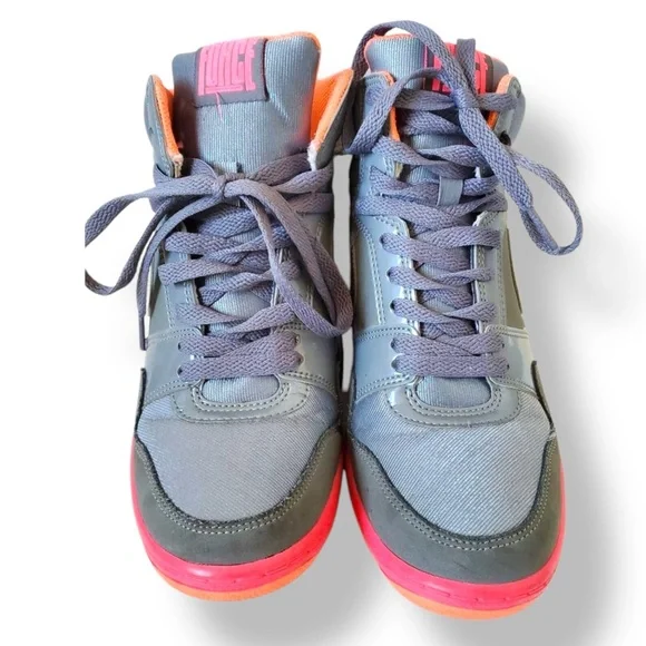 NIKE Force Dunk Sky Hi Hidden Wedge Heel Gray - Picture 3 of 13